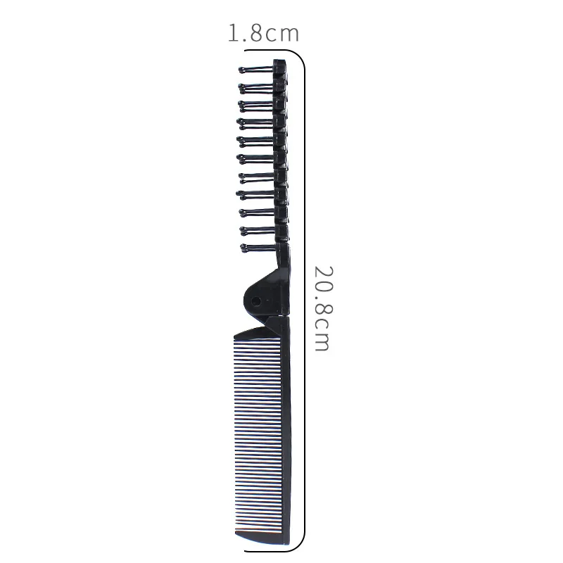 High Quality Plastic Folding Comb Down Hair Hair Styling Comb Dense Teeth Travel Compact Portable Hairdressing Comb