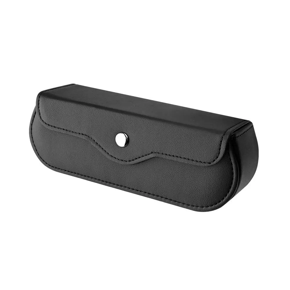 Leather Car Glasses Case Shock-proof Eyewear Protector Auto Eyeglasses Holder with Magnetic Closure Anti-Scratch