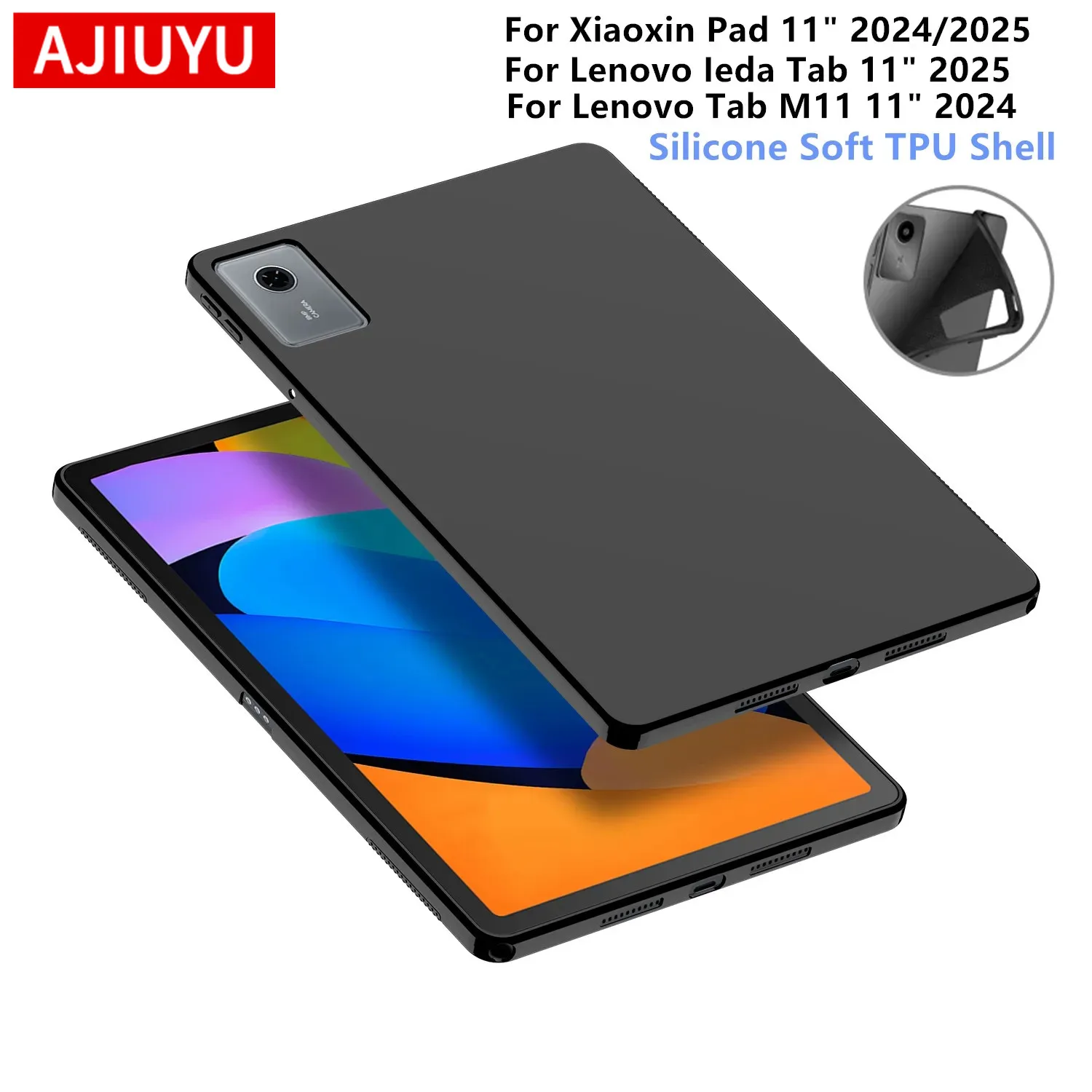 

Мягкий чехол для Lenovo Idea Tab 11 дюймов TB336FU/ZU, силиконовый чехол для Xiaoxin Pad 11 2024 2025 Tab M11 11 дюймов, чехол из ТПУ для планшета