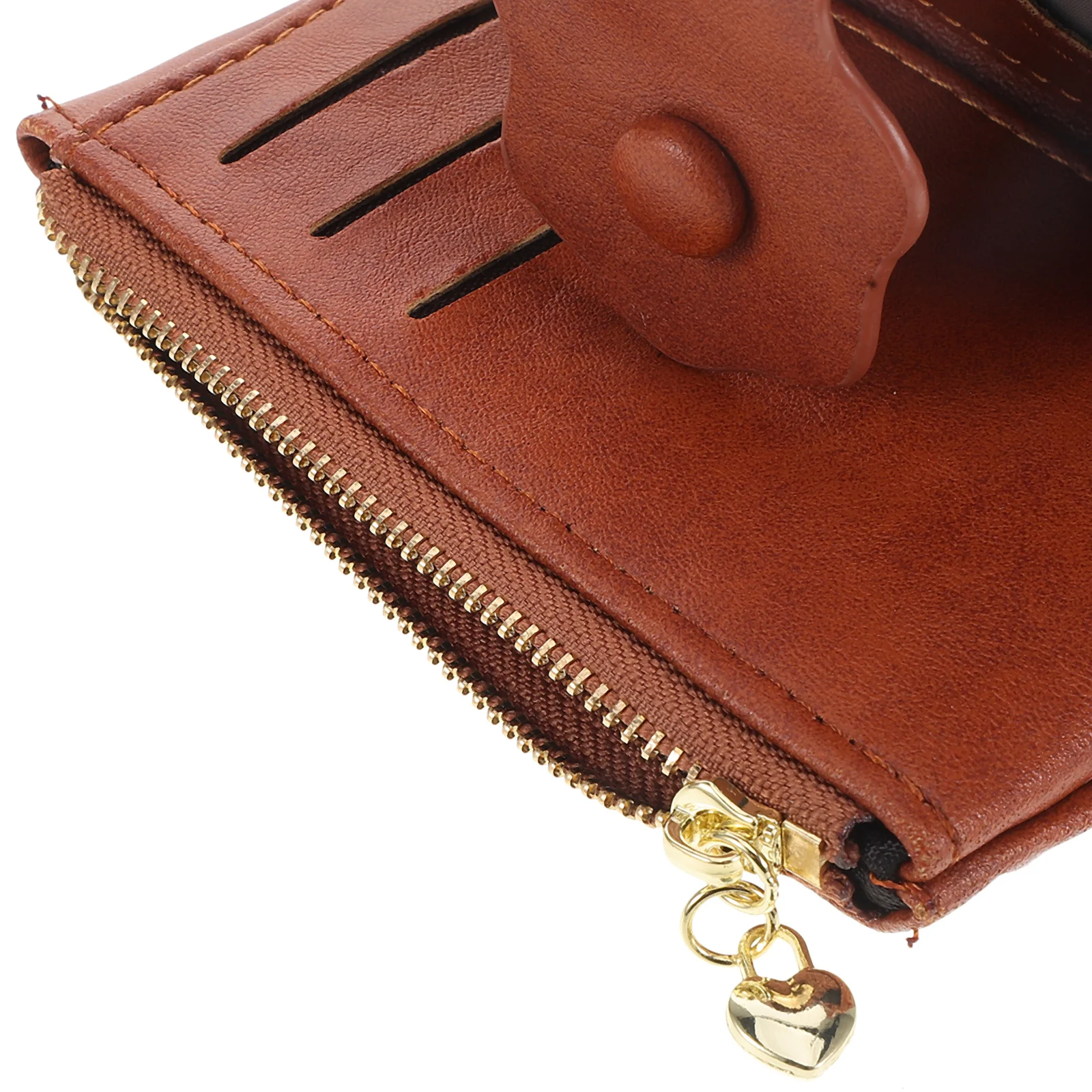 Trifold Wallet for Women Floral Design Coin Purse Multifunctional Card Holder Zipper Closure Small Wristlet Wallet