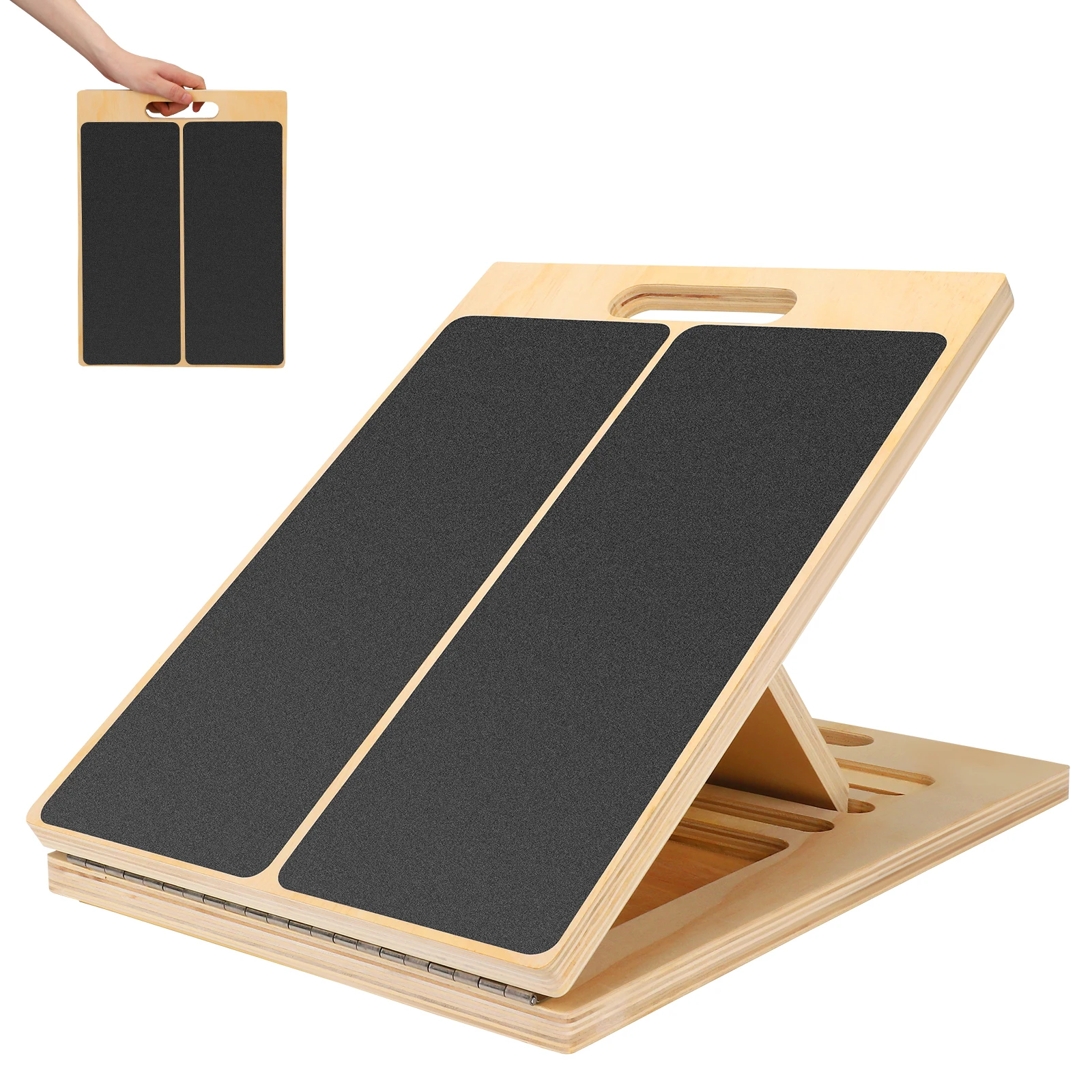 Planche inclinée pliable en bois, civière réglable pour mollet et cheville, étirement à domicile, équipement de Fitness pour l'entraînement et l'équilibre