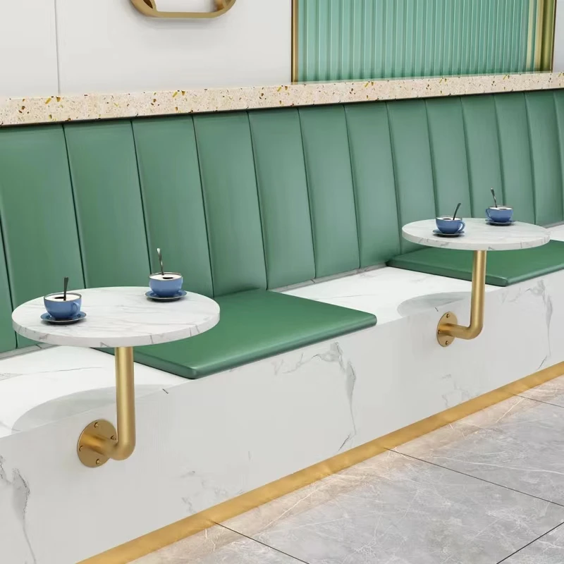Modern Wall Round Table for Cafe Commercial Furniture Space Saving Breakfast Bar Counter Nordic Minimalist Bistro Dining Desk