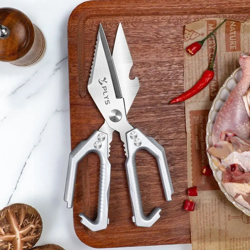 High-End Stainless Steel Kitchen Scissors for Home Use Sharp Powerful Chicken Duck Goose Bone Cutting Commercial Food Bone Clipp