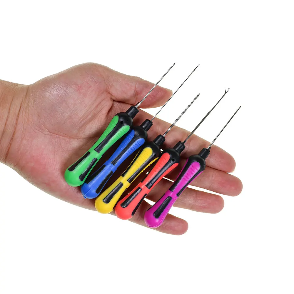 5-teiliges Karpfenangelköder-Nadelset aus Edelstahl, Köderbohrer, Pop-Up-Boilie-Rigs, Spleißnadel, Werkzeug zur Herstellung von Karpfenhakenverbindungen – Detail 9