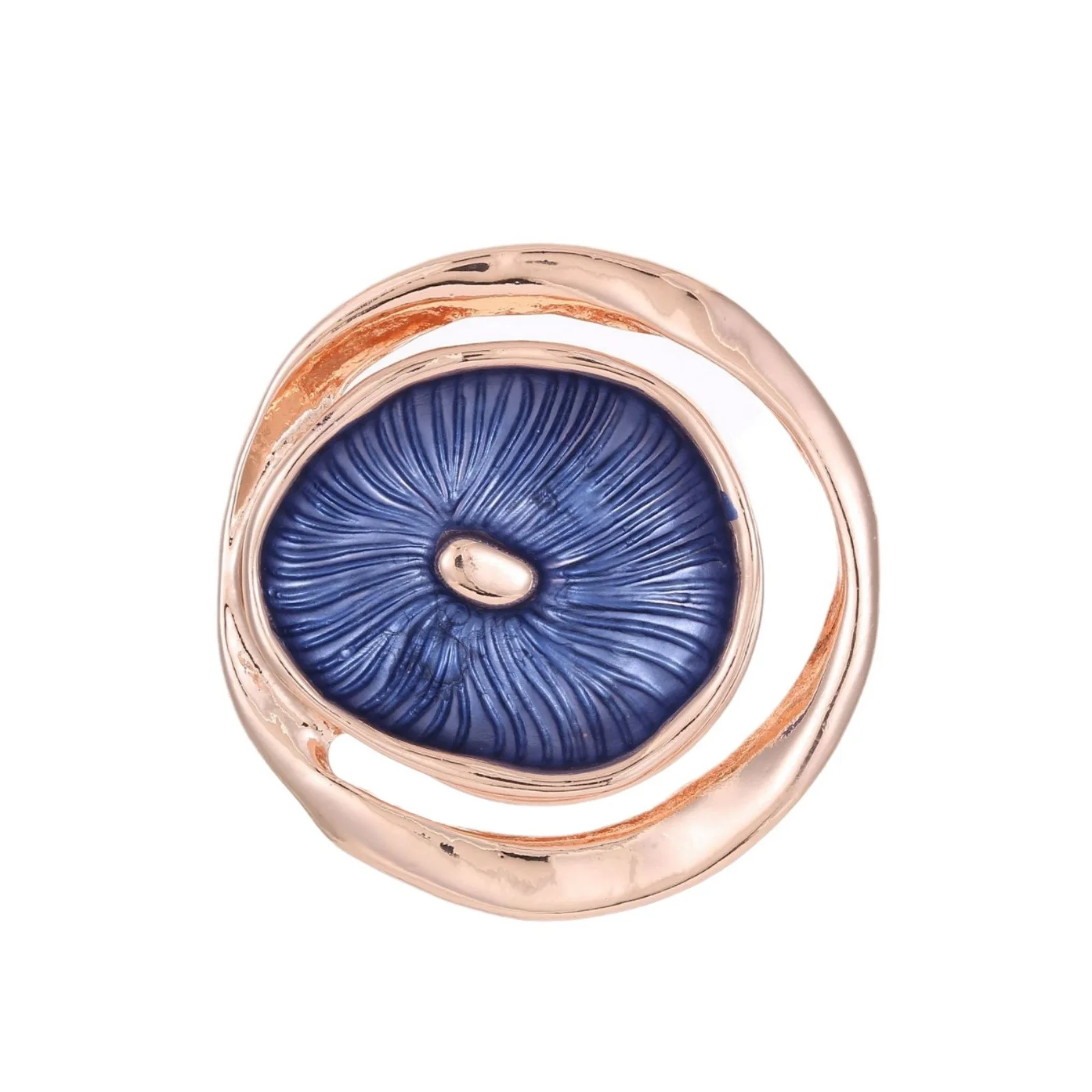 New Round Hollow Enamel Lotus Leaf Magnetic Suction Brooch For Women\'s High-end Fashion Gatherings On The Street