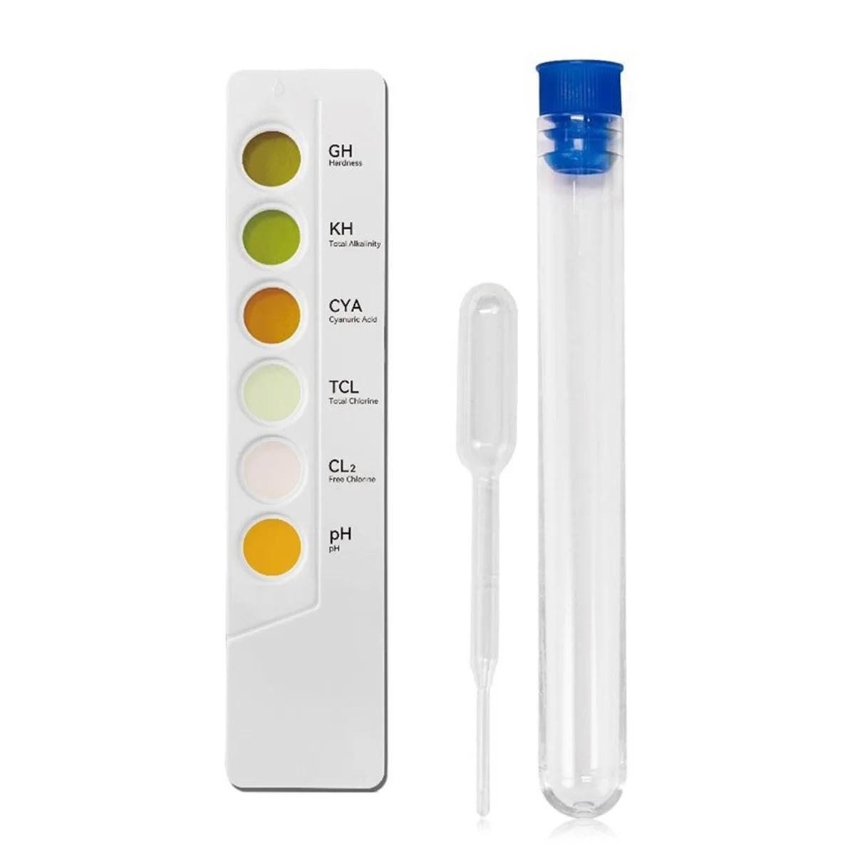 

B74A 6 in 1 SPA Water Test Kit PH//GH/CYA// Water Chemical Testing Chlorine PH Meter for SPA and Hot Tubs