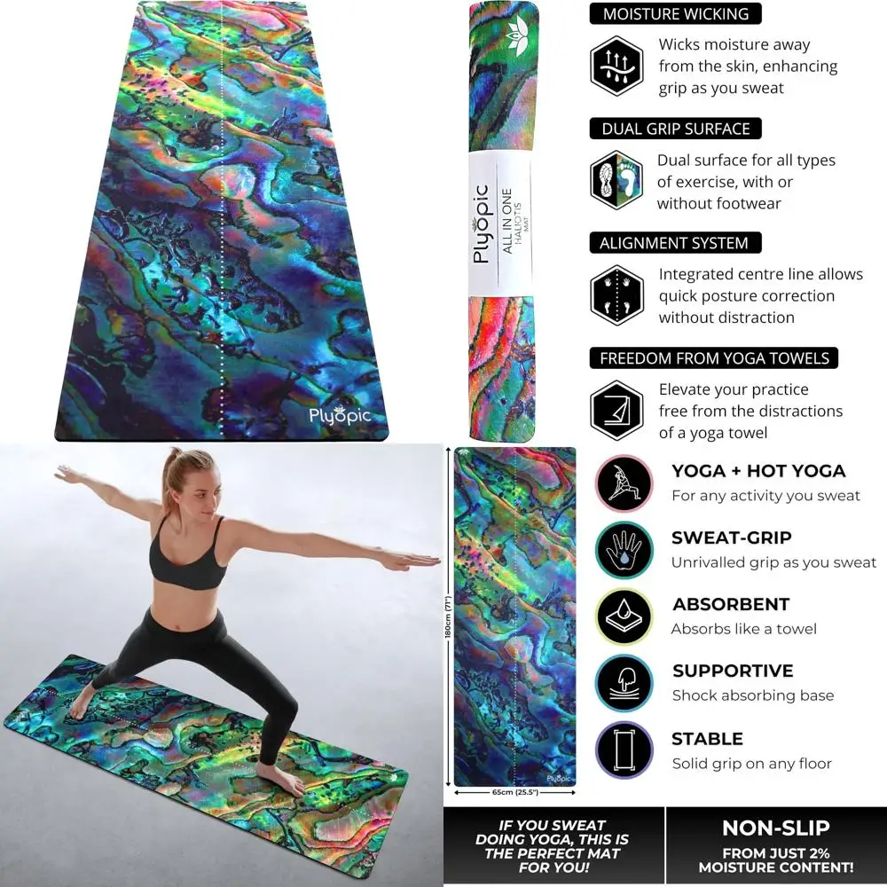Luxury Sweat-Resistant Yoga Mat and Towel Set - Perfect for Hot Yoga, Bikram, Pilates, and All Fitness Activities