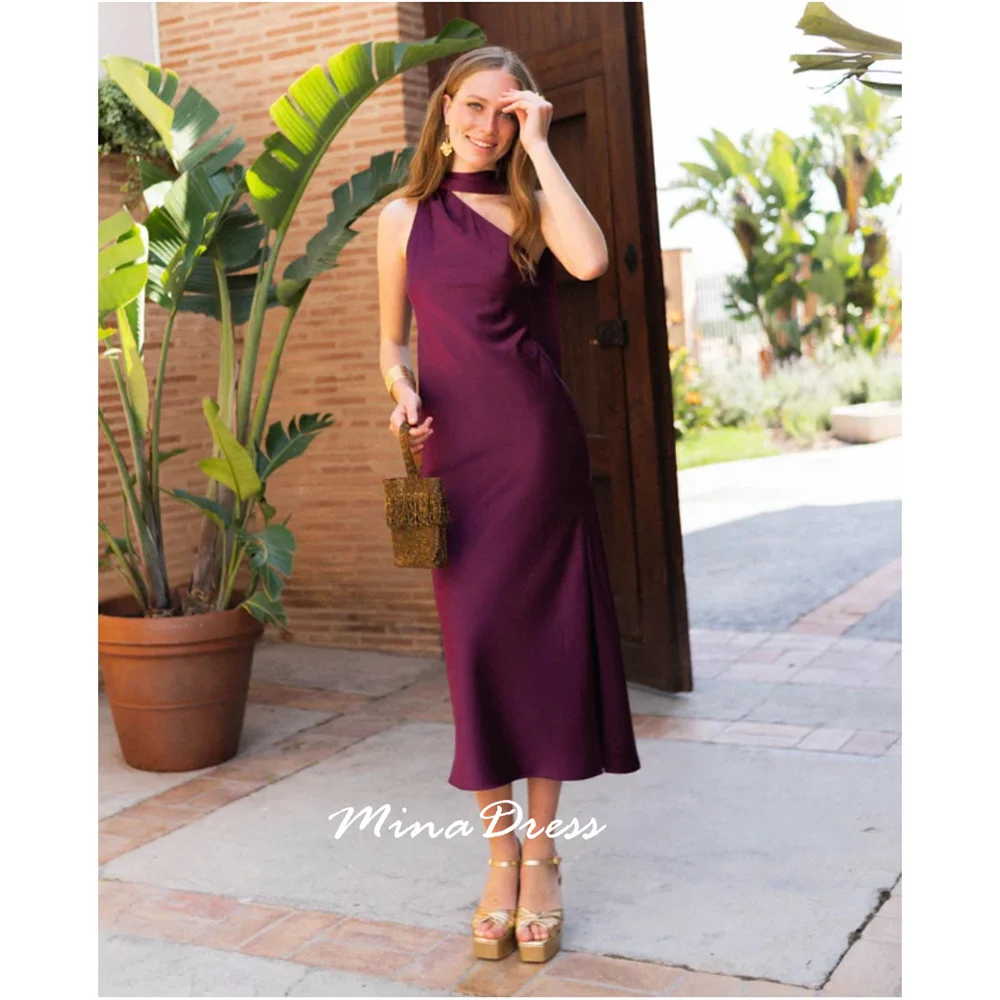 

Mina Slit Evening Dress Luxury Elegant Dresses for a Wedding Guest Dresses Luxury 2025 Customized Slant Sleeveless Ball Gowns
