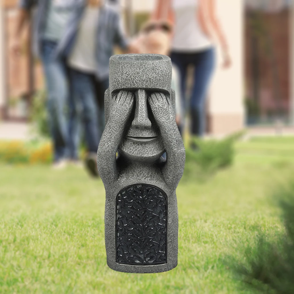 Durable Polyresin Art Easter Island Statue Funny Moai Monolith Sculpture