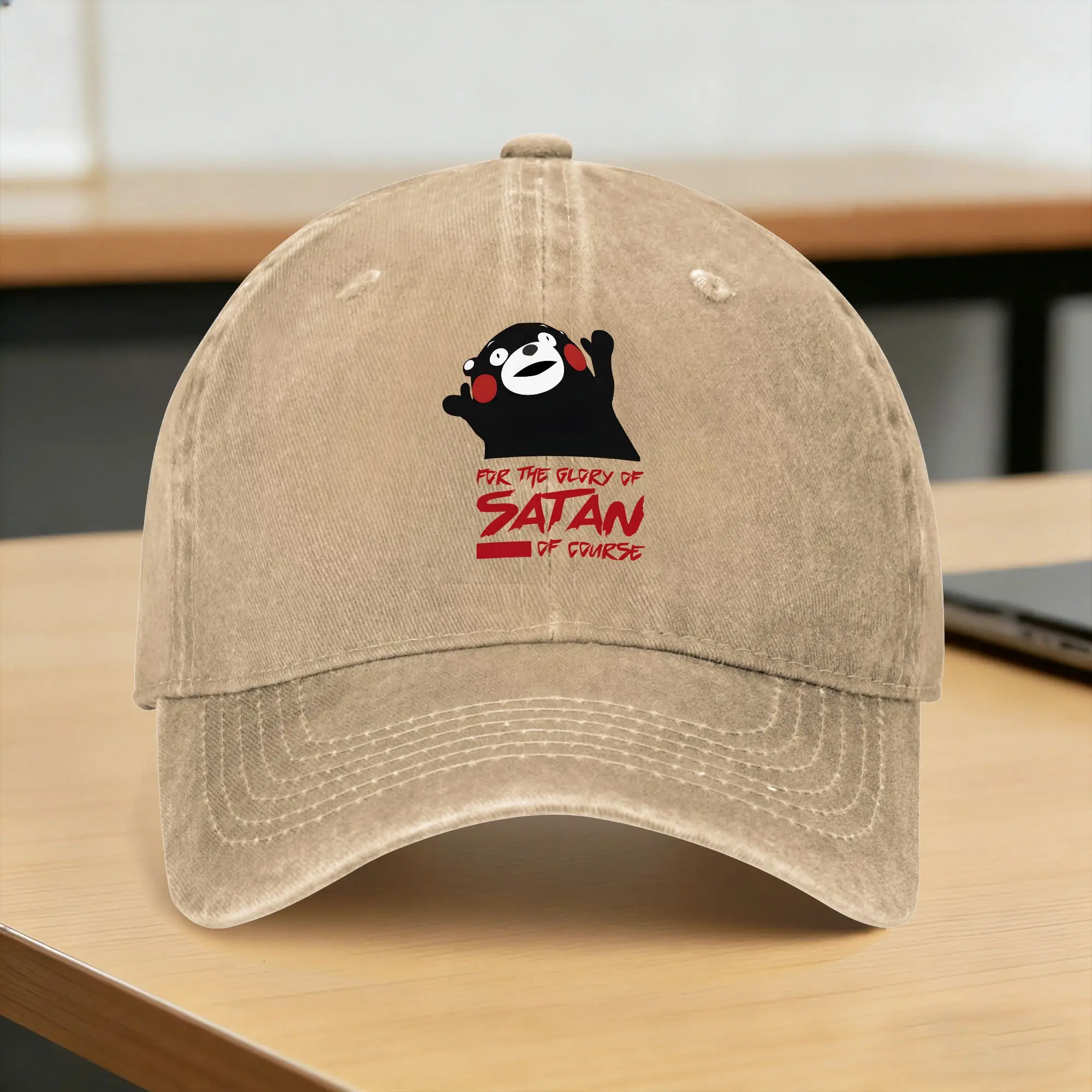 Satanic Bear Casual Baseball Cap Spring  Trucker Hat Sunscreen Outdoor Sports Hip Hop Hats Female Male Classic Baseball Caps
