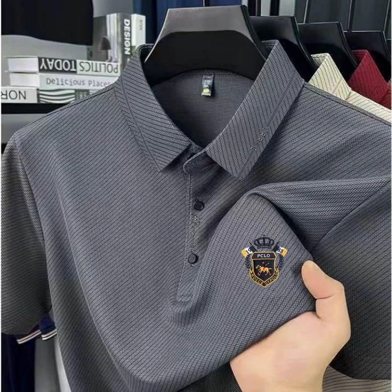 100% pure cotton short sleeved polo shirt high-end luxury brand fashion Paul Pony embroidery golf men's business casual T-shirt