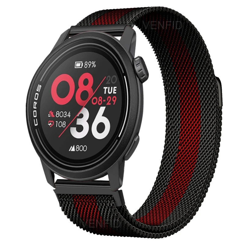 22 mm magnetisches Mesh-Band für TicWatch Pro 3 Ultra GPS LTE weiche Edelstahl-Handgelenkschlaufe für TicWatch Pro GTX S2 Armband