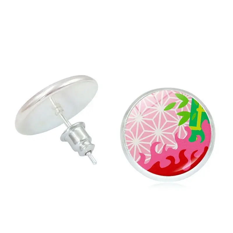Demon Slayer: Kimetsu no Yaiba anime Nezuko earrings, girly simple and versatile earrings, cartoon Tanjiro exquisite accessories