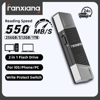 Fanxiang FF397 550MB/s USB Flash Drive With Write Protect Button 512GB 1TB High Speed Solid State Pen Drive For Laptop Phone PC
