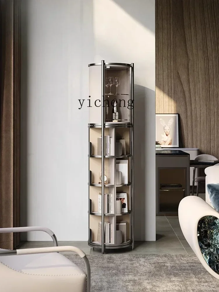 1-D29CL Villa Corner Cabinet Figure Display Cabinet Display Stand Rotating Display Light Luxury Living Room Decoration High-end