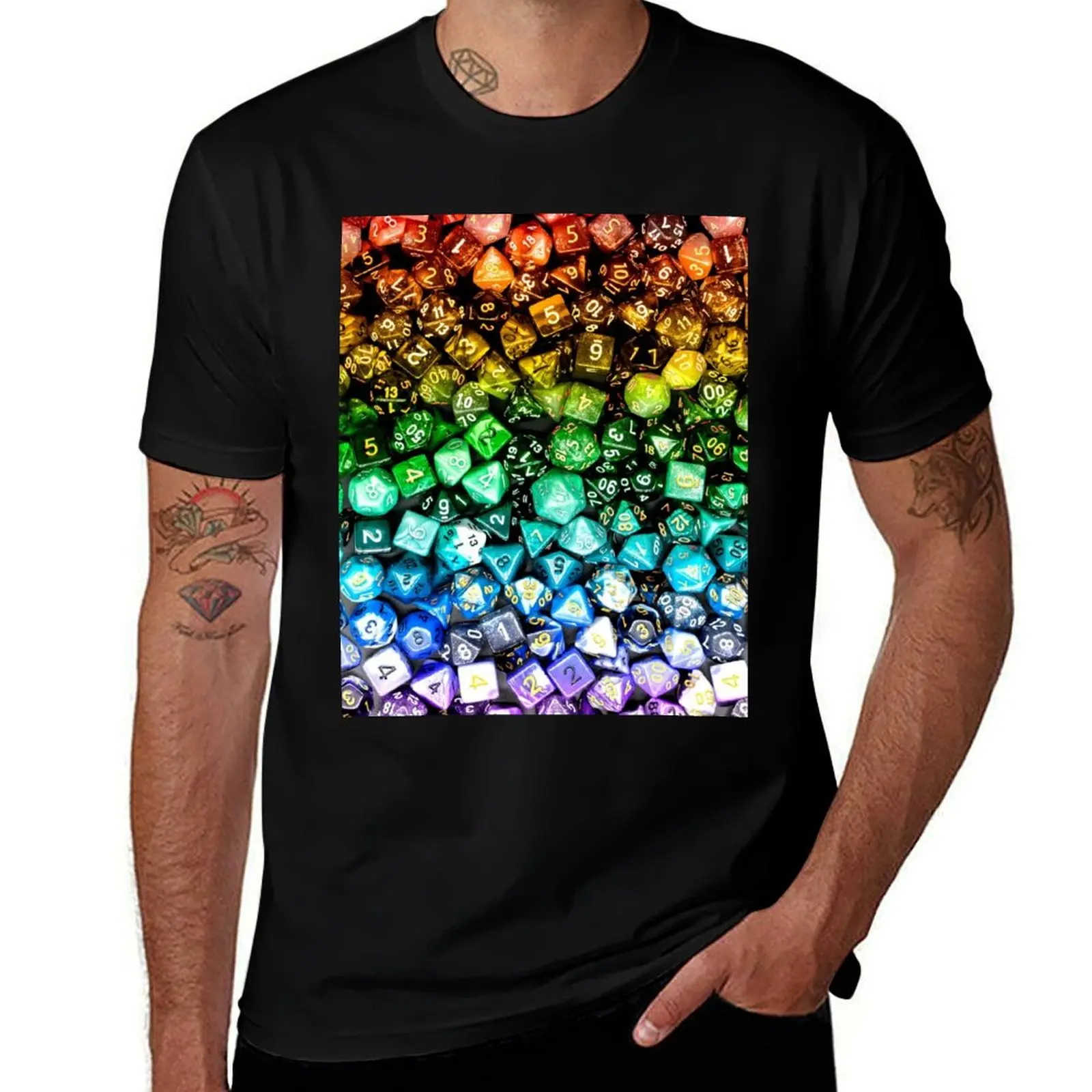 

Dice - Rainbow T-Shirt sports fans Anime t-shirt valentines clothes men t shirt