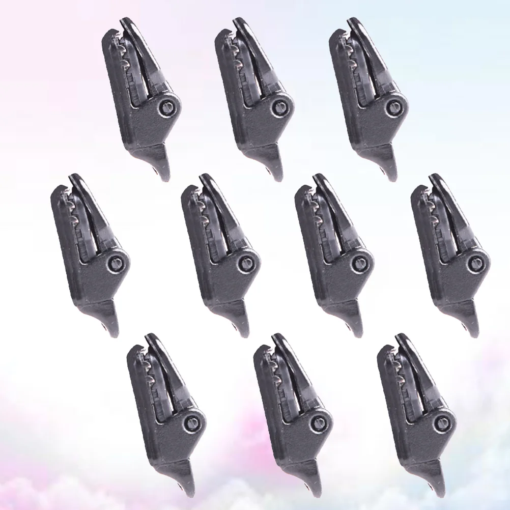 10 PCs Clamp Tarp Clips Awning Clamps Crocodile Shape Tent Snaps Camping Tent Tighten Clips for Outdoors (Black)