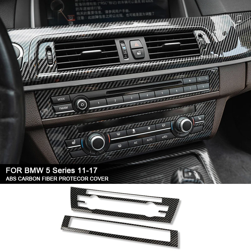 

ABS Carbon Fiber Color Center Console CD Frame Decoration Cover Trim For BMW 5 Series F10 F18 2011-2017 Car Interior Accessories