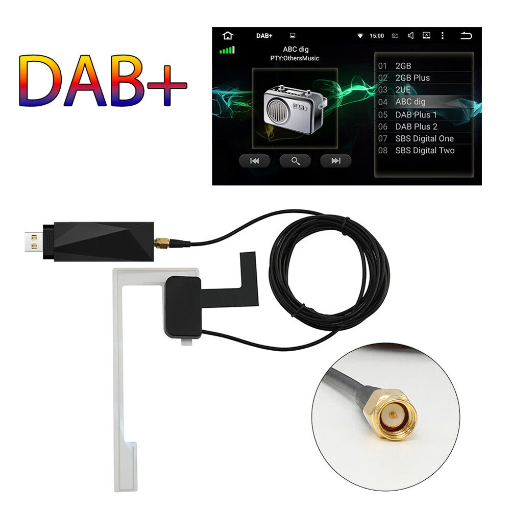 DAB+ デジタルラジオチューナー USB 5V USBドングル受信機 170-240MHz カーオーディオアダプター FMトランシーバーボックス Android 5.1以上対応の実際のレビュー