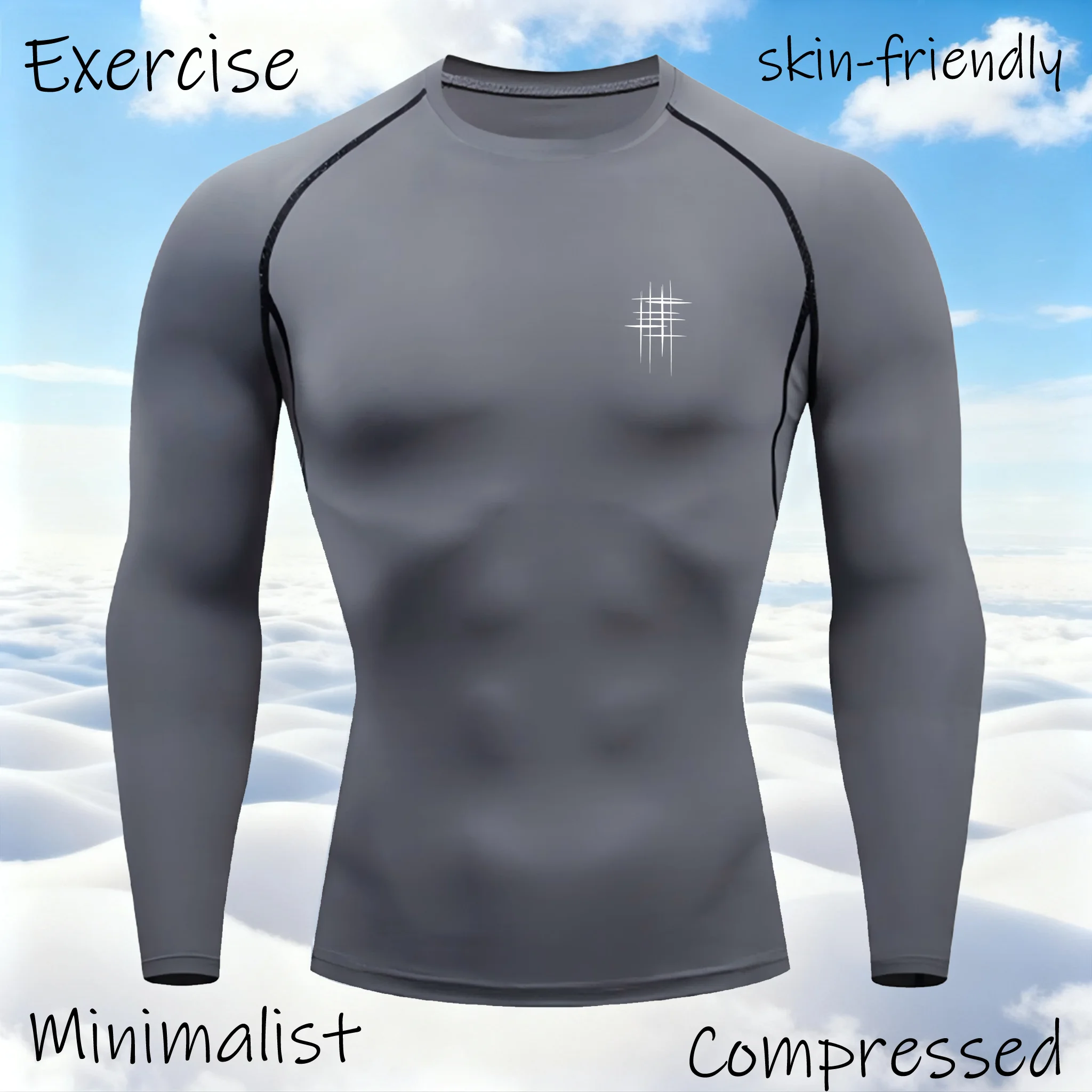 

Новый быстросохнущий облегающий костюм для мужчин, спортивный велосипедный топ с длинными рукавами для бега, фитнеса, футбола, тренировок, баскетбольная рубашка