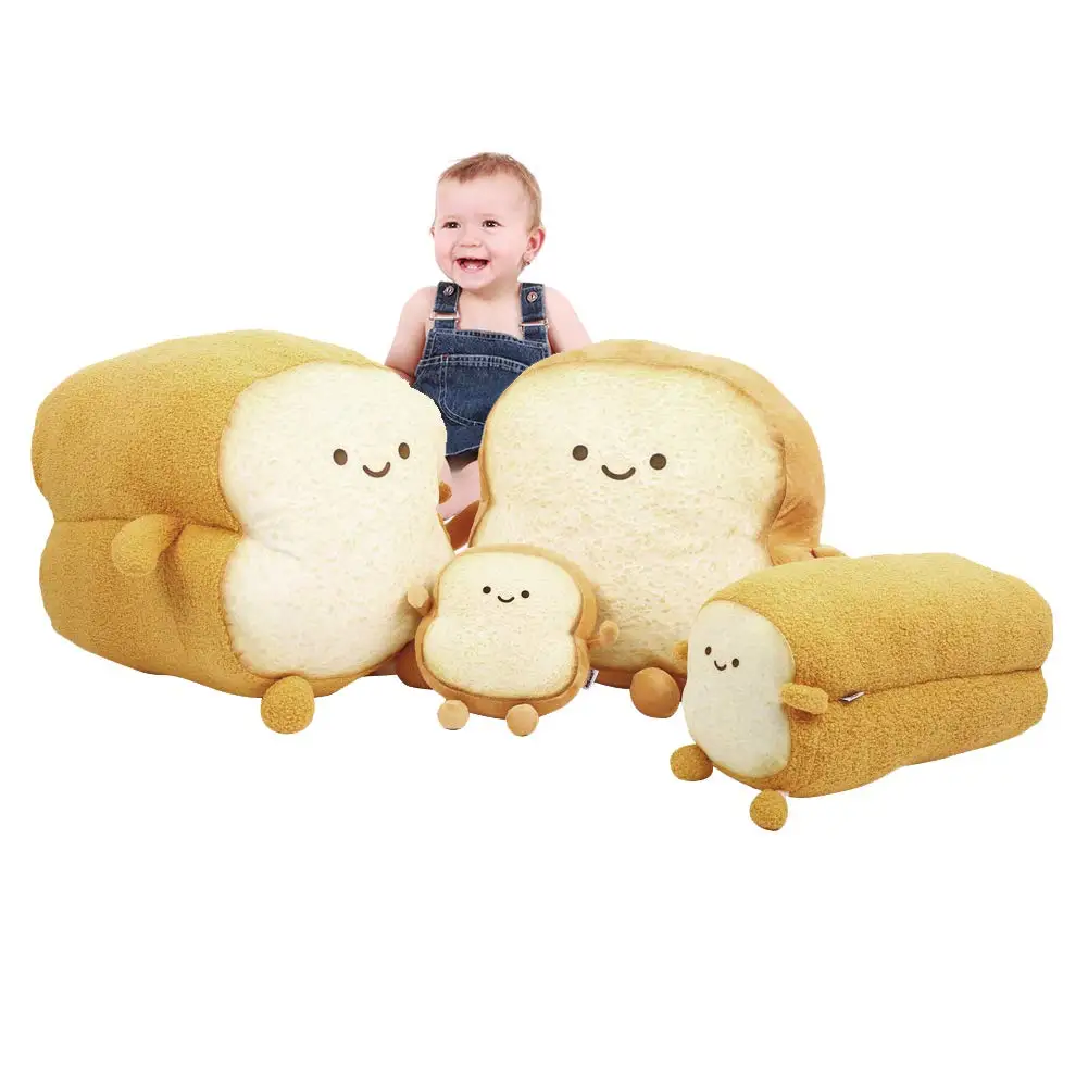 Toast Brot Kissen Lebensmittel Plüsch Spielzeug Gefüllte PlushToast Sofa Kissen Cartoon Puppe Spielzeug oder Kinder Erwachsene Geschenk Hause Schlafzimmer Decor geburtstag