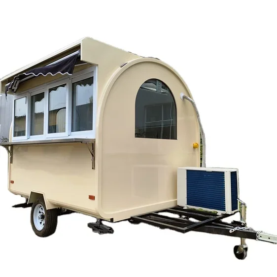 

Commercial Custom Food Truck Cart Trailer Vending Snack Food Cart with Grill and Fryer for Sale