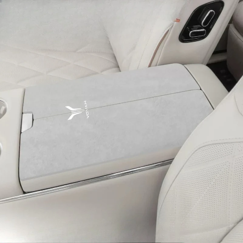 Center Console Armrest Pad Compatible for VOYAH Taishan X8, Suede Armrest Box Cover Cushion, Central Handrest Protector Mat