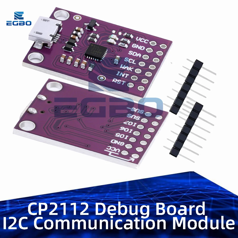 1~10PCS EGBO CP2112 Debug Board USB to SMBus I2C Communication 2.0 Micro USB Evaluation Kit for CCS811 Sensor Module for arduino