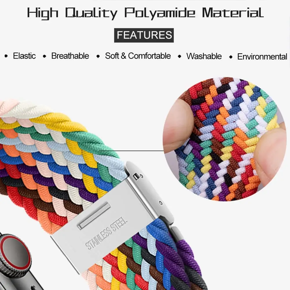 Braided loop Strap For huawei watch fit 2 band Nylon Wristband Woven Elastic belt Bracelet replacement for huawei fit 2 Correa