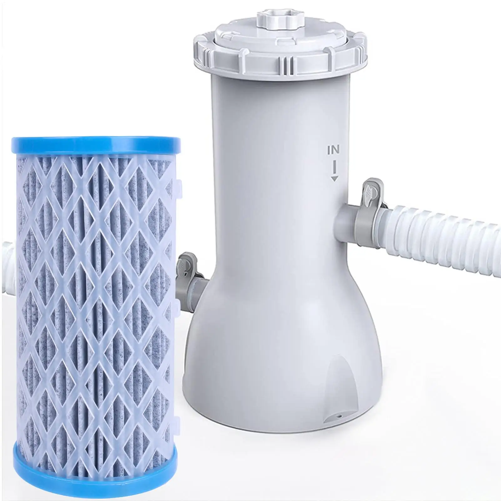 Reusable Pool Filter Cartridge 6 Set Activated Carbon Filter For more than Ground Swimming Pool Pump System
