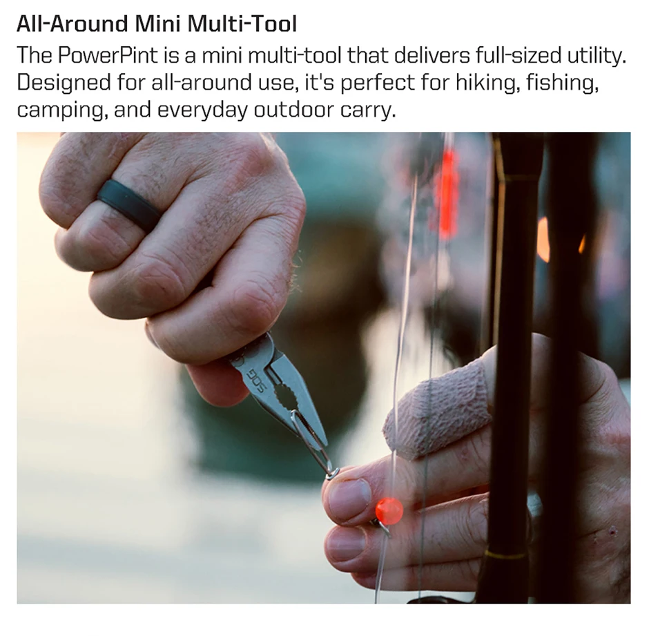 SOG PowerPint 18 in 1 Faltbare Multifunktionszange EDC Mini Multifunktions-Handwerkzeug mit Taschenmesser für Heimreparaturen, DIY und Camping – Detail 8