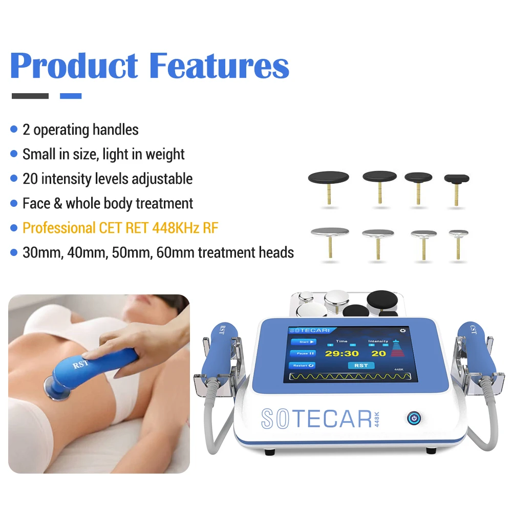 2in1 so Tecar Therapy Physiotherapy 448khz Cet Ret Machine Body Slim & Pian Relief Physiotherapie- und Rehabilitationsgeräte