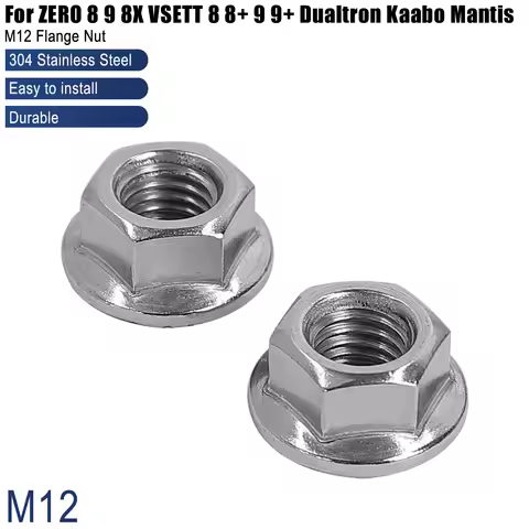 2pc M12 Iron Flange Nut To Fix Motor Axle for ZERO 8 9 8X VSETT 8+ 9+ Dualtron Kaabo Mantis INOKIM OXO OX Electric Scooter Parts