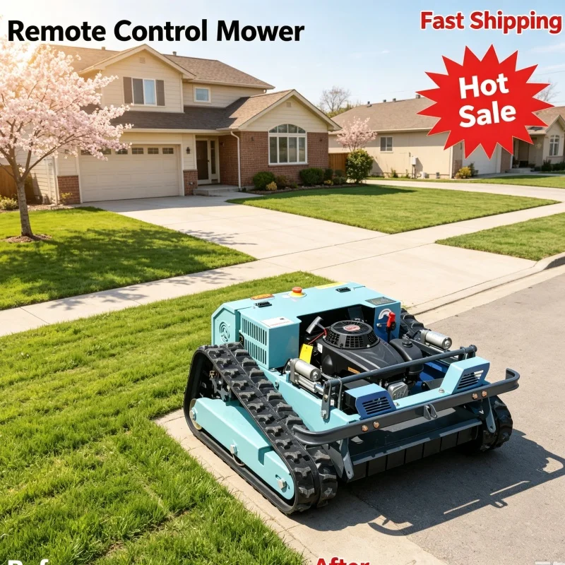 Customized Fast Shipping Remote Control Lawn Mower Lawn Mower Robot Self Propelled Lawn Mower Eco Friendly For Landscape Garden