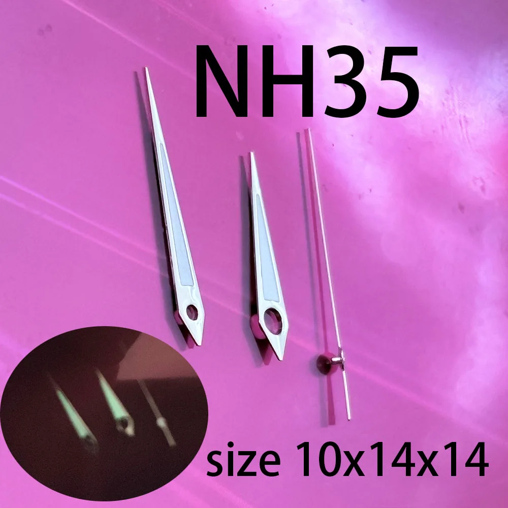 Watch accessories repair parts, luminous three-hand hands, hour, minute and second hands, equipped with NH35/NH36 movement point