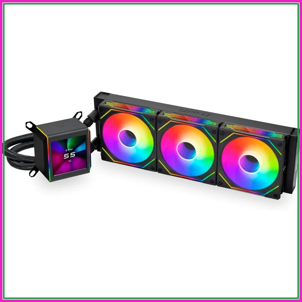 

2.88-дюймовый IPS LCD-монитор для жидкостного охлаждения AIO 360 мм - Asetek 8-го поколения - Запись экрана - Предустановленный вентилятор UNI SL-INF