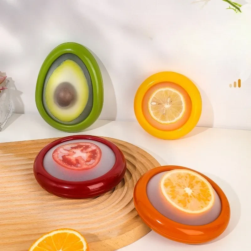 BPA Free Silicone Sealed Transparent Food Storage Box Leakproof Fruit Container for Kitchen Refrigerator Organizer