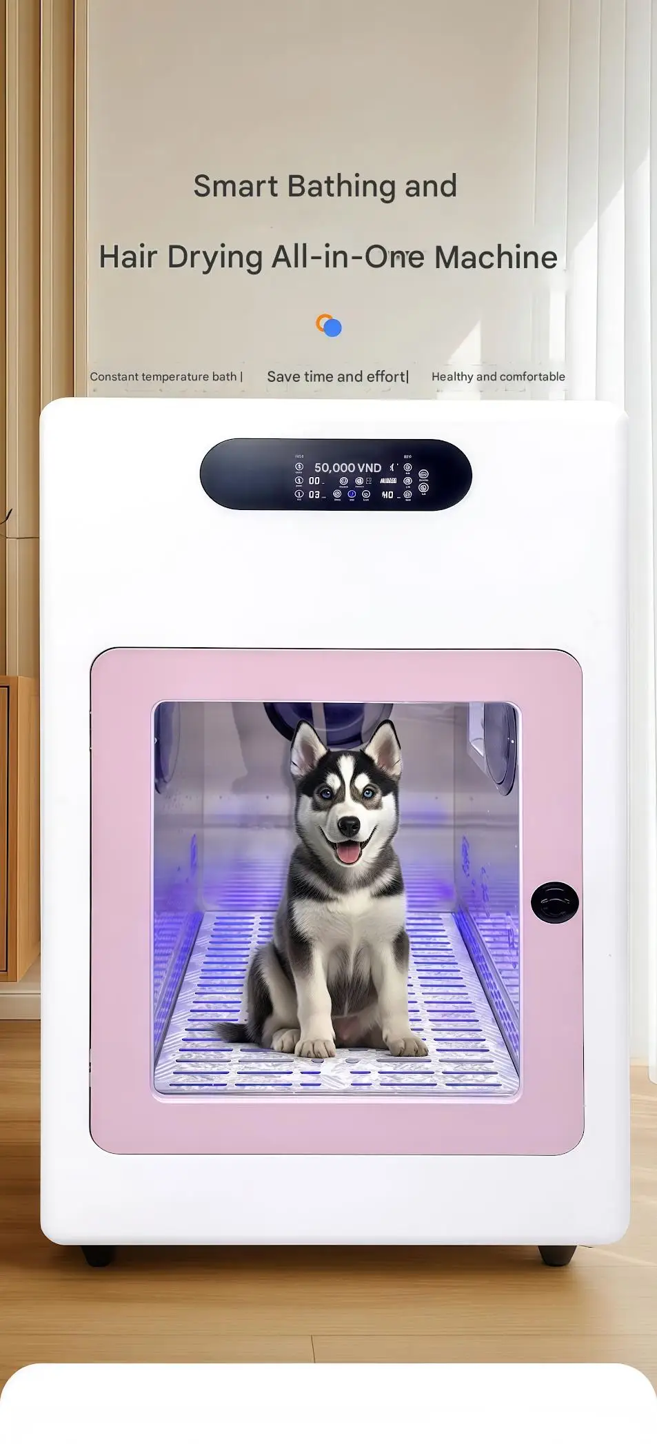 Smart Pet Grooming Dryer Machine With Automatic Hair Dryer Box And High Velocity Airflow Technology