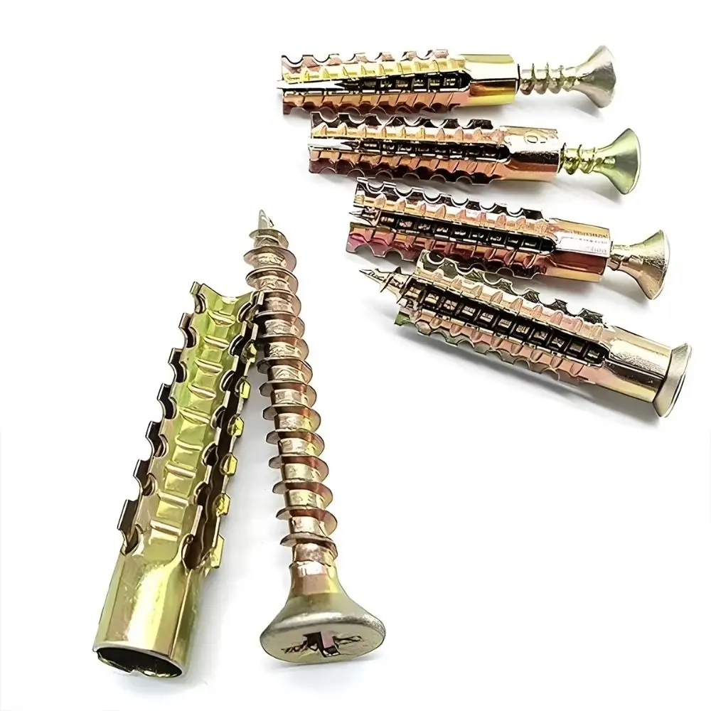 شجرة على شكل توسيع المسمار 5*30/6*32 كورني الذاتي التنصت مسامير الكربون الصلب مسنن المعادن توسيع أنبوب الجص الجدار