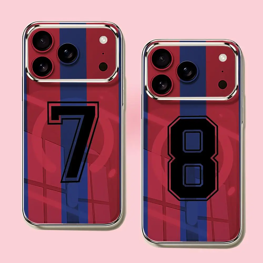 Jerseys F-FC B-Barcelonaes Phone Case For iPhone 17 air 16 e 15 14 13 12 Plus Mini Pro Max transparent Magnetic Case