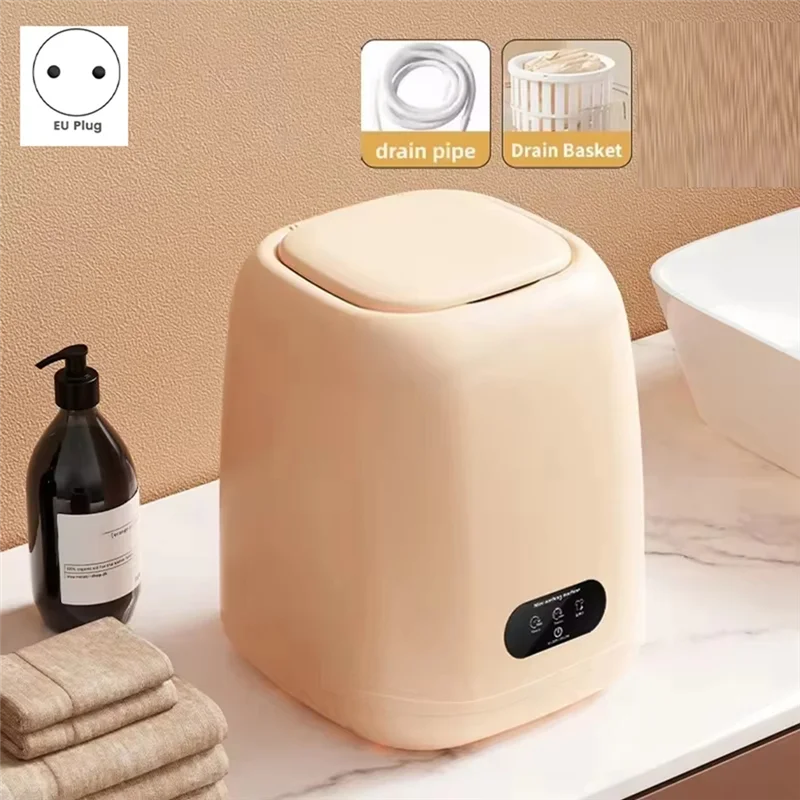 ABBZ-Compact Portable Washing Machine, Mini Automatic Washer For Underwear And Children's Clothes,Ideal For Small Spaces (EU)