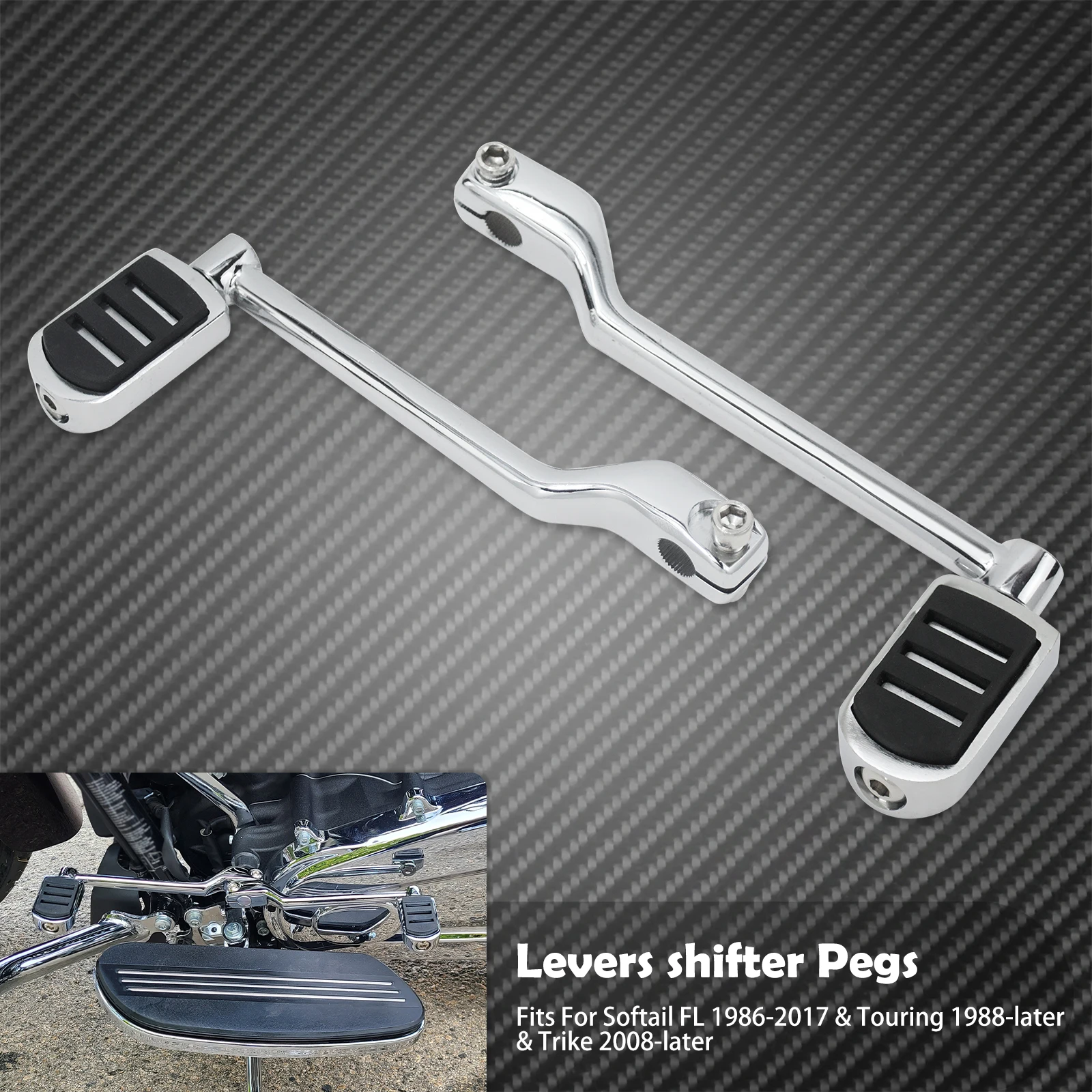 Motorfiets Hak Teen Versnellingspook Pedaal Voor Achter Hendel Met Shifter Pinnen Voor Harley Touring Softail FL Trike Road King Glide FLH