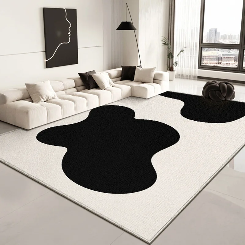 Modern Minimalist Stain Resistant Easy Clean Crystal Velvet Rug Non-Slip Floor Carpet For Living Room Sofa Coffee Table Bedroom