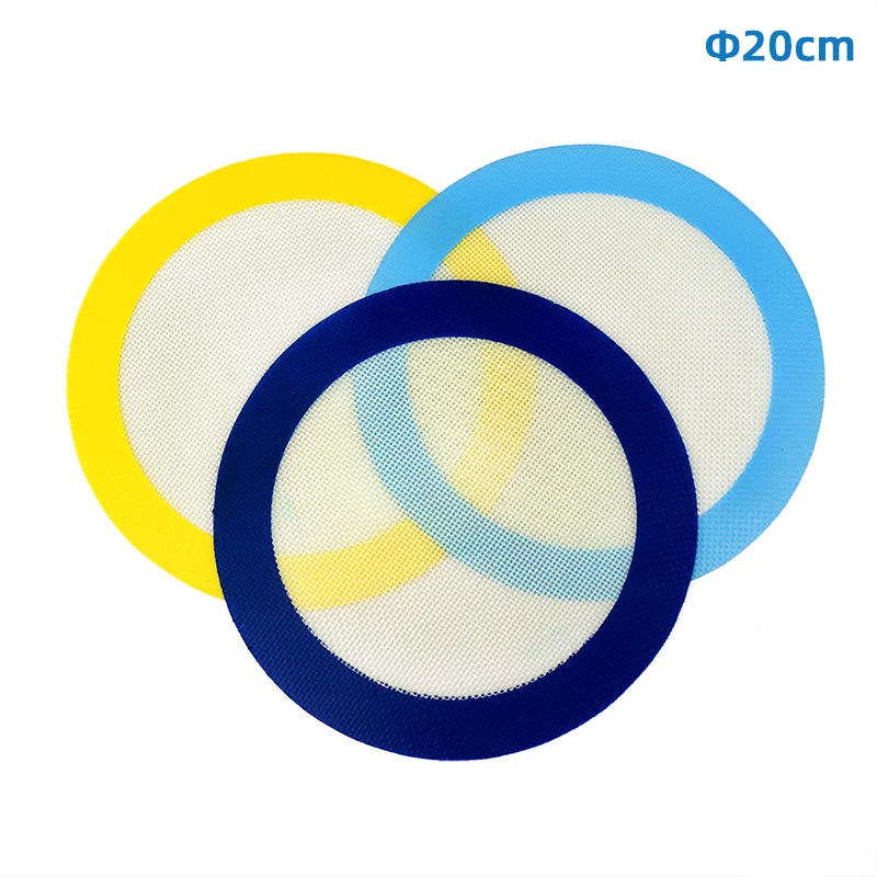 Non Stick Silicone Baking Mat 20CM Round Rolling Silicone Pad Mats for Wax for Oil Bake Dry Herb Pads Smoking Accessories Mat