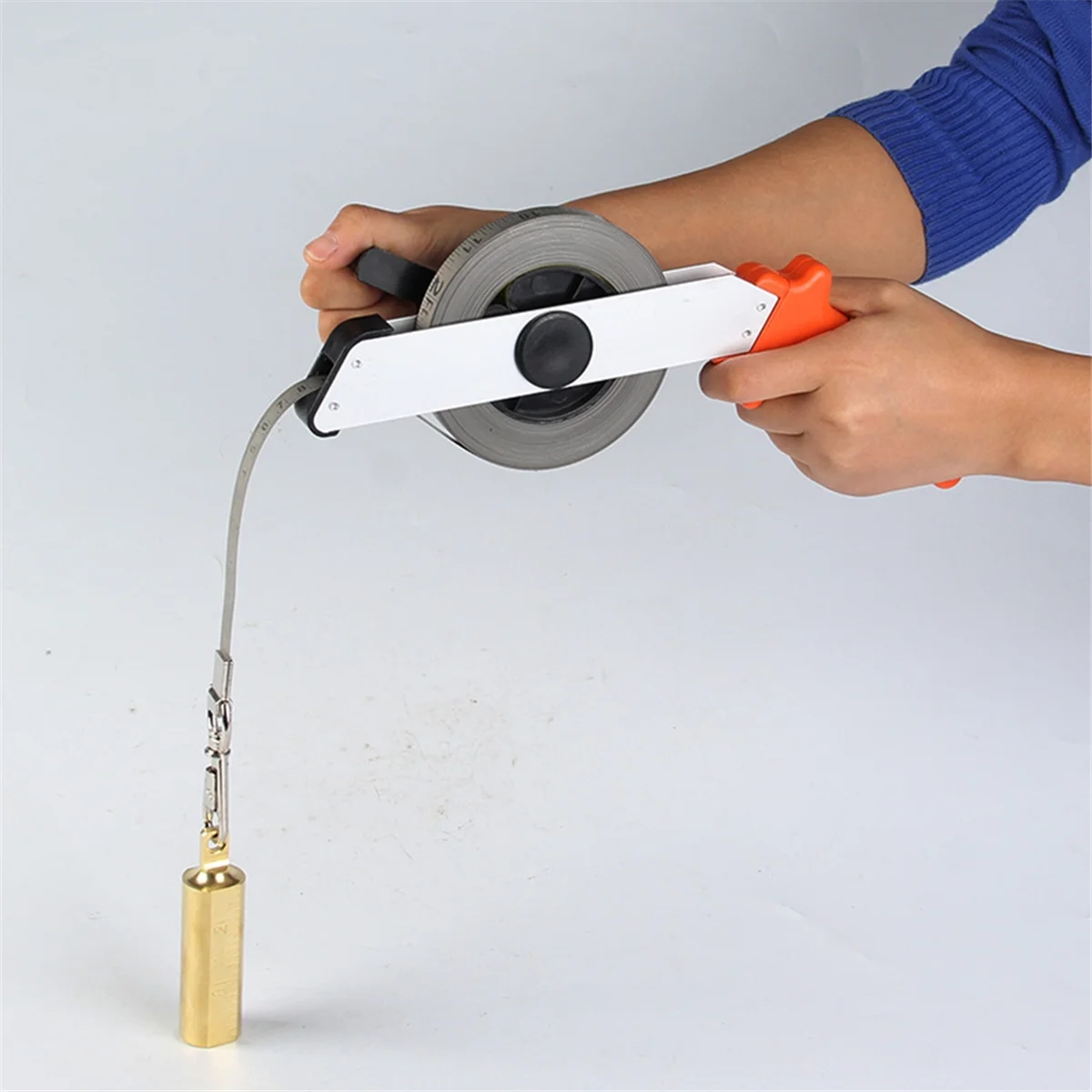 

AA25 Reliable Oil Depth Measuring Tape Brass Weight Clear Marking Oil Depth Gauges 10M Gauge