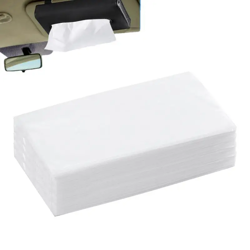 Car Tissue Refill Packs Double Layer Tissue Boxes Hanging Sun Visor Paper Artificial Napkin Refill Car Tissue Travel Size