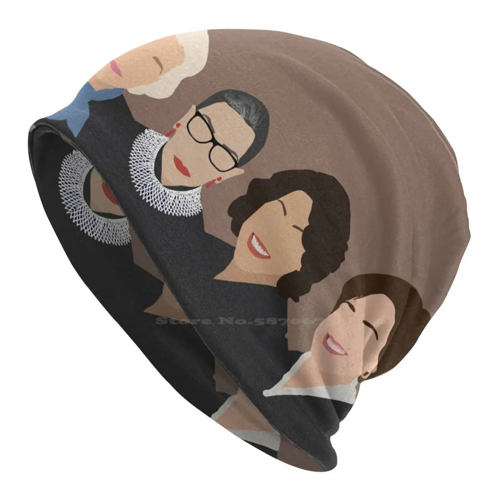 The Knitted Hat Warm Beanie Outdoor Caps Court Rbg Sotomayor Sonia Judge America Women Feminist Girl Gang Squad Goals Day