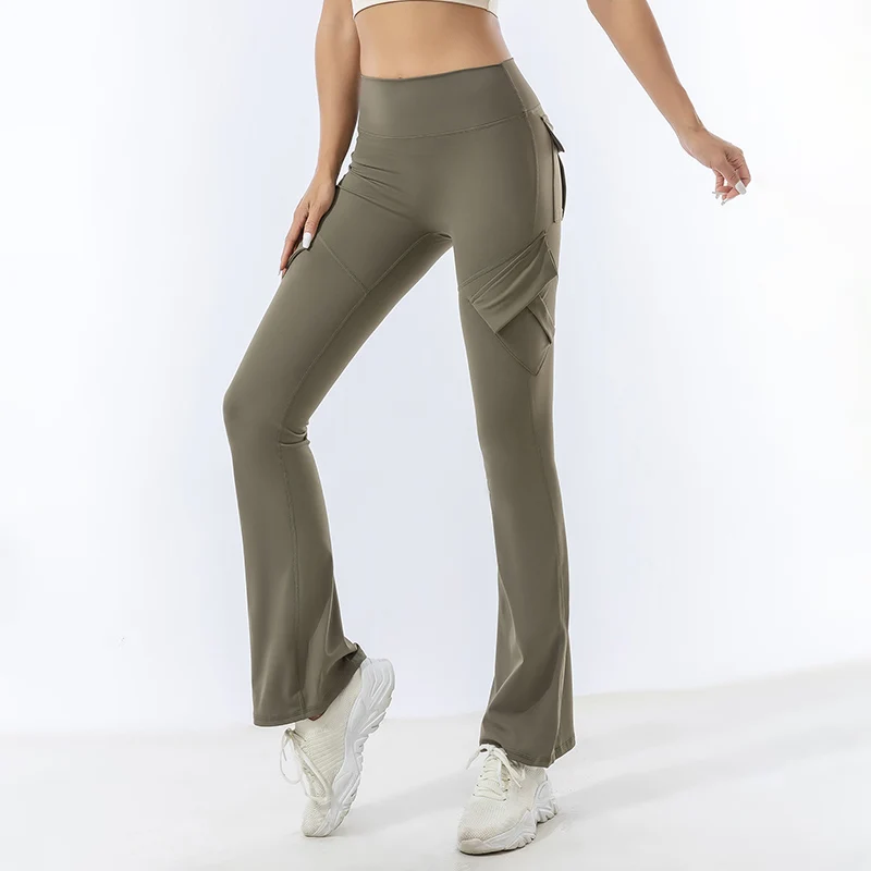 تمتد التدريب اليوغا السراويل النساء موضة المعطي جيوب تشغيل سروال ركوب الدراجات المرأة مثير سليم صالح البطن التحكم متوهج بنطلون