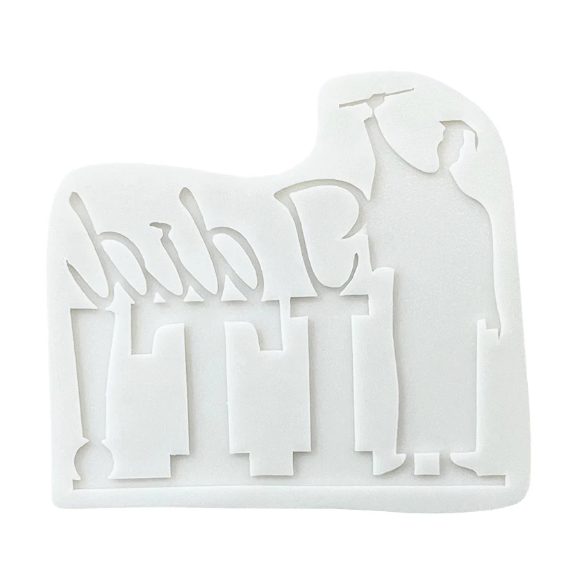 Graduation Thesis Mortarboard Silicone Sugarcraft Mold Chocolate Cupcake Baking Fondant Cake Decorating Tools