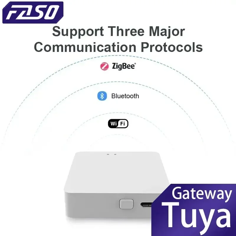 FASO Tuya Smart ZigBee Bluetooth Gateway Hub, Dispositivo Sem Fio para Casa Inteligente, Controlador Remoto, Suporta Alexa e Google Home